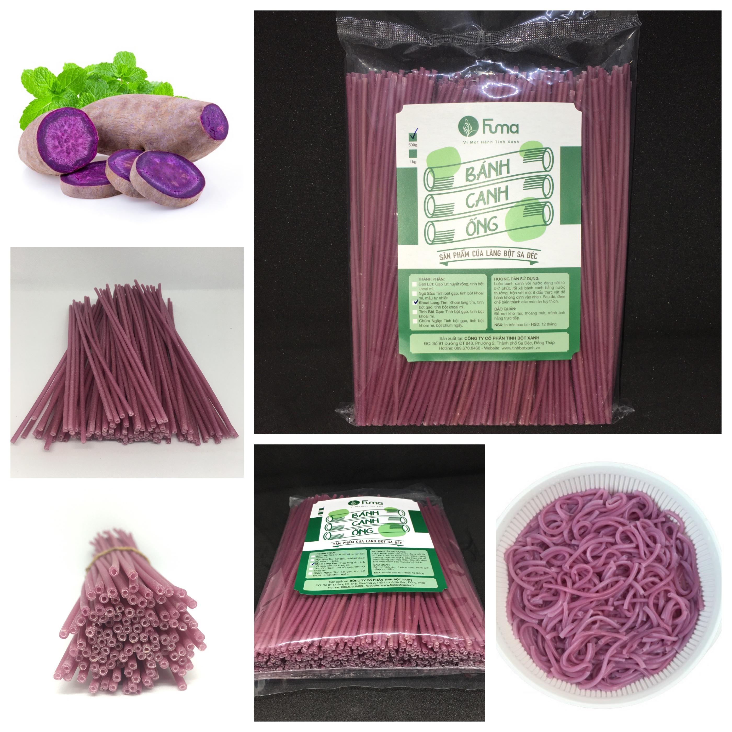 Bánh Canh Ống Khoai Lang Tím Fuma